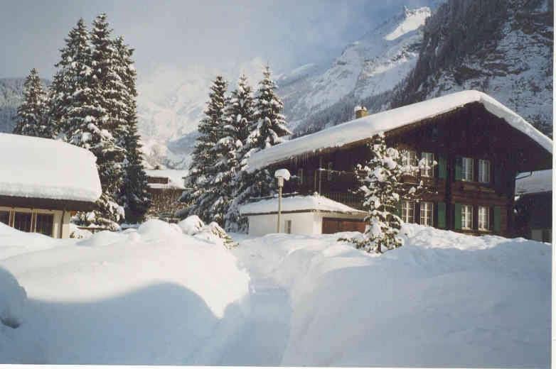 Familienferien Im Chalet Baergli Kandersteg Exteriör bild