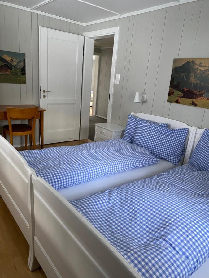 Familienferien Im Chalet Baergli Kandersteg Exteriör bild